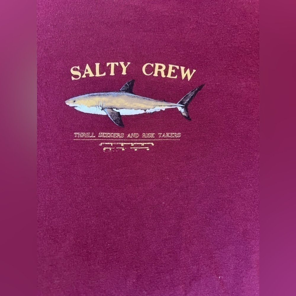 Salty crew men’s red t shirt Sz L - Picture 2 of 7